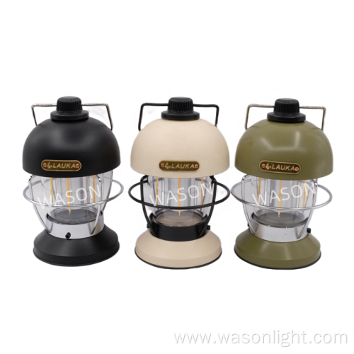 Wason Antique Original Rechargeable Portable Hanging Camping Lights Outdoor Novel Rustic Dimmable Decorative Desk Lantern